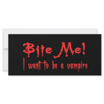 Bite Me I Want To Be A Vampire rack cards