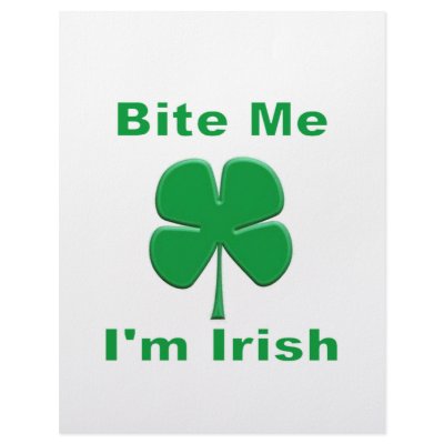 Bite Me I'm Irish Letterhead by bartstshirts