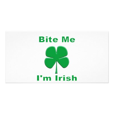 Bite Me I'm Irish Photo Greeting Card by bartstshirts