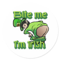 Bite me. I'm Irish. stickers
