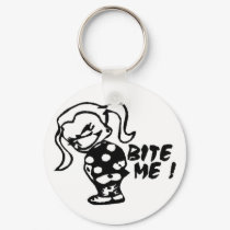 "Bite Me" keychains