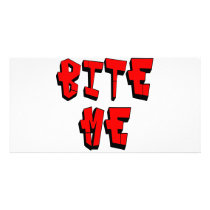 Bite Me Personalized Photo Card