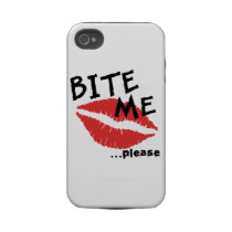 Bite Me Please Iphone 4 Tough Case