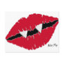 Bite Me Red Lips n Fangs Postcard