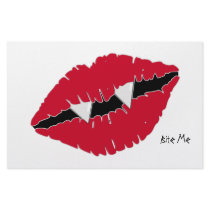 Bite Me Red Lips n Fangs stationery