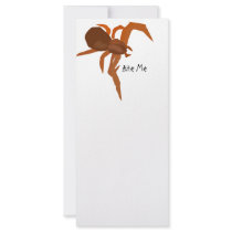 Bite Me Red Spider Rack Card Design