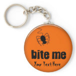 Bite me, spider halloween goodies keychain
