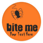 Bite me, spider halloween goodies stickers