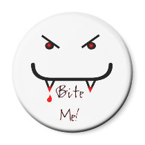 Bite Me (The Fang-Bangers Plea!) Fridge Magnets