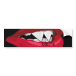 Bite Me Vampira Mouth Bumper Sticker