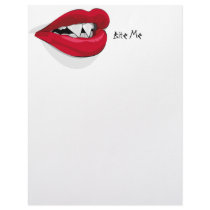 Bite Me Vampira Mouth letterhead