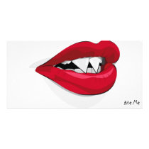 Bite Me Vampira Mouth Photo Cards
