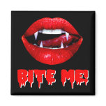 Bite Me Vampire Halloween Fridge Magnets