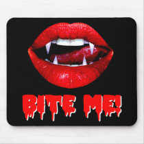Bite Me Vampire Halloween Mouse Pads