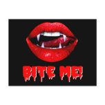Bite Me Vampire Halloween Post Card