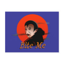 Bite Me Vampire Halloween postcards