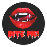 Bite Me Vampire Halloween Stickers