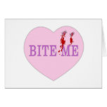 Bite Me Vampire Heart Greeting Card