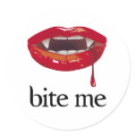 Bite Me Vampire Stickers