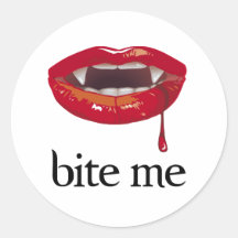 Bite Me Vampire Stickers