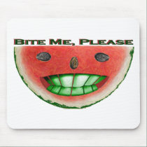 Bite Me Watermelon mousepads
