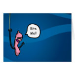 Bite Me! worm Greeting Cards