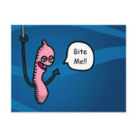Bite Me! worm Post Card
