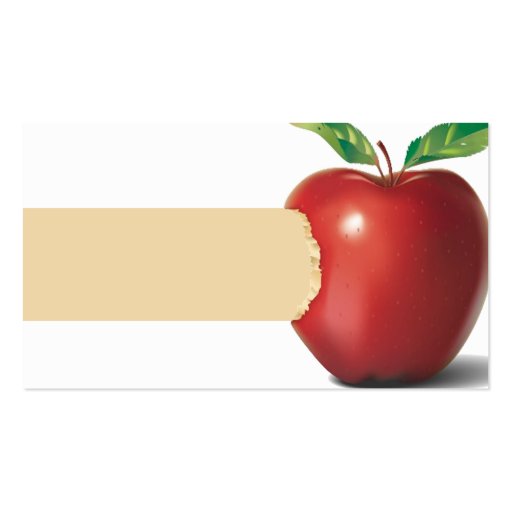 Bite Of Apple Business Card Template (back side)