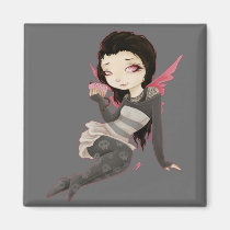Bite- Vampire goth Cupcake Magnet magnets