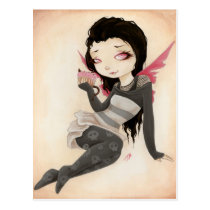 Bite- Vampire goth Cupcake Postcard postcards