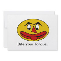 Bite Your Tongue Funny Yellow Face Announcements