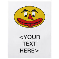 Bite Your Tongue Funny Yellow Face Full Color Flyer