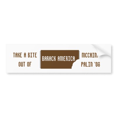 biteoutofobama, Barack America, Take a bite out... Bumper Sticker by jenniekurono
