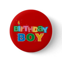 Bithday Boy Letters Button