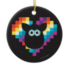 Bitmap Furby Heart Ornaments