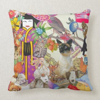 Bits and Bobs Collage 1 Pillow