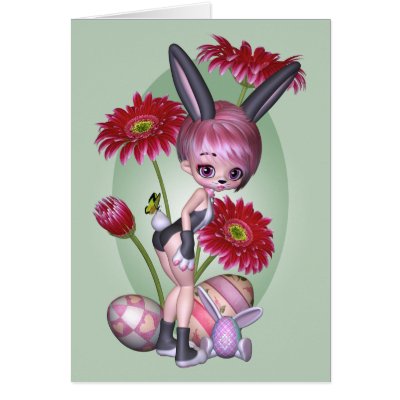 "Bitsy Bunny" Card by BeFuzzy