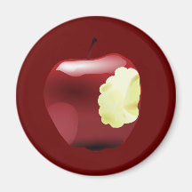 Bitten Apple Fridge Magnet