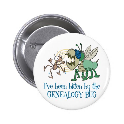 Bitten By The Genealogy Bug Button