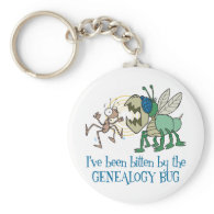 Bitten By The Genealogy Bug Keychains