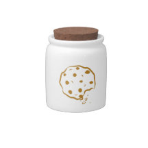 Bitten Chocolate Chip Cookie Candy Jar