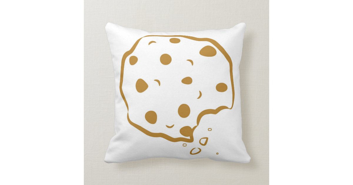 Bitten Chocolate Chip Cookie Pillow Zazzle