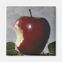 Bitten Red Apple Fridge Magnets
