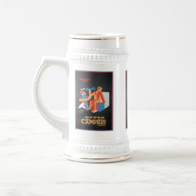 Bitter Campari Vintage Liquor Label Mugs by vintagegiftmall
