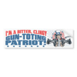 Bitter, Clingy Gun-Toting Patriot Uncle Sam Gear Bumper Stickers