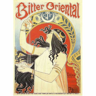 Bitter Oriental art nouveau Acrylic Cut Outs by ellesgreetings