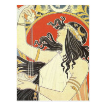 Bitter Oriental art nouveau Post Cards