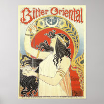 Bitter Oriental art nouveau Posters