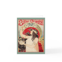 Bitter Oriental (Teal) Greeting Cards