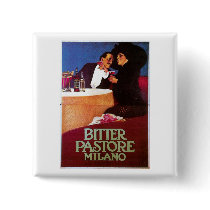 Bitter Pastore Milano Vintage Wine Drink Ad Art Pinback Buttons